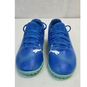 Puma Ultra 5 Play TT Blue Mint Green Turf Soccer Cleats Kids Size 1 107950-01